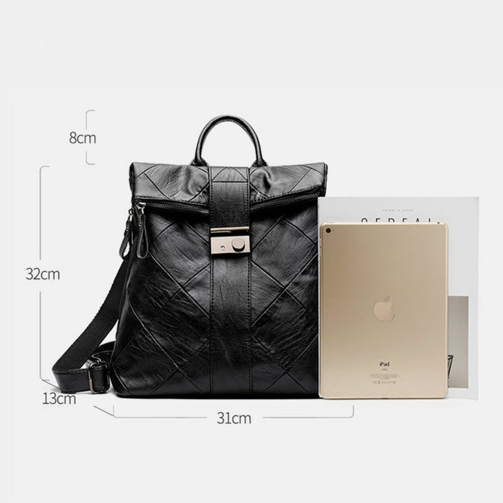 Diebstahlsicherer Vintage-Rucksack aus echtem Leder