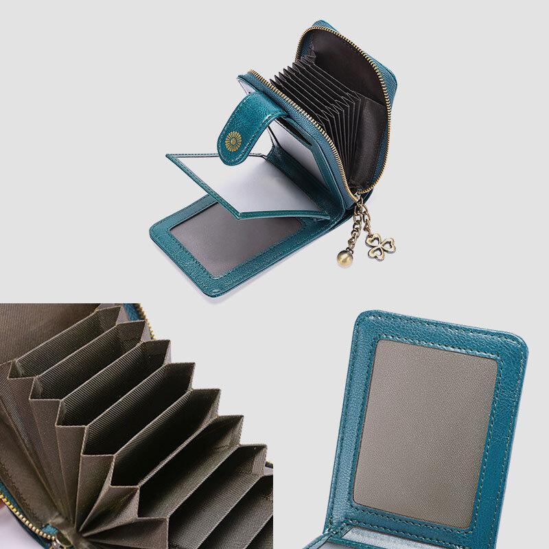 RFID-Geldbörse aus echtem Leder mit mehreren Steckplätzen