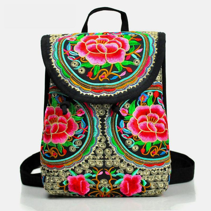 Reiserucksack mit ethnischer Vintage-Stickerei