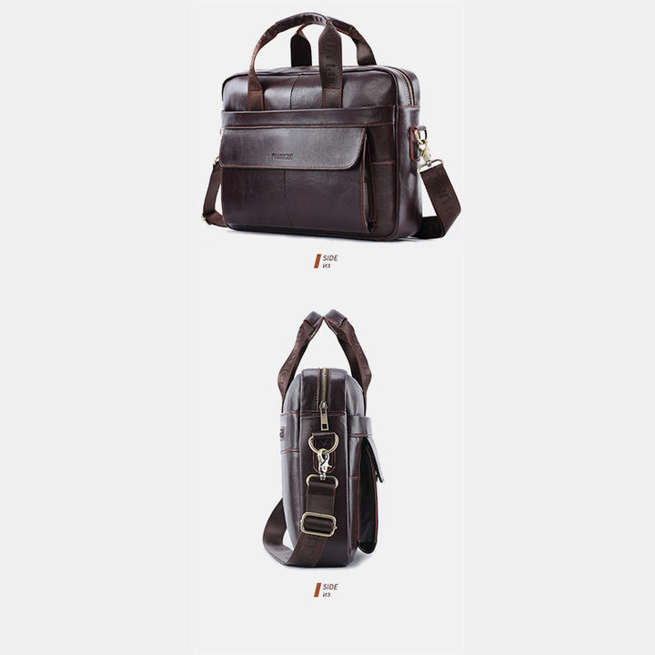 Vintage Business Messenger Bag aus echtem Leder