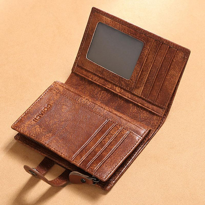 RFID Leder Retro Multifunktionale Geldbörse