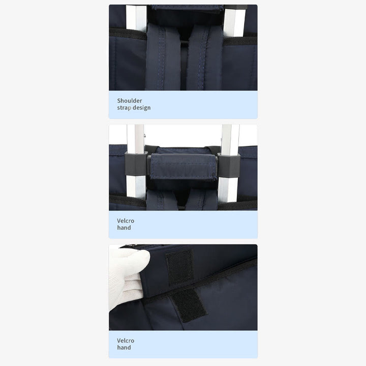 Rolltasche für kurze Reisen, leichte Einkaufshandtasche mit Zugstange