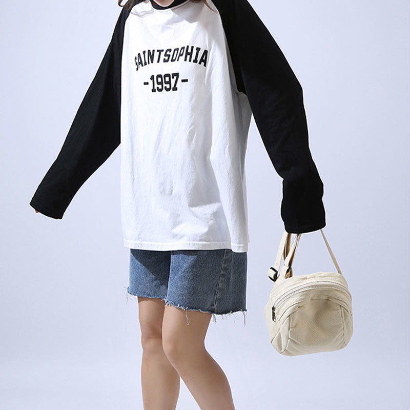Lässige Umhängetasche für Damen aus Canvas, einfache Reisetasche