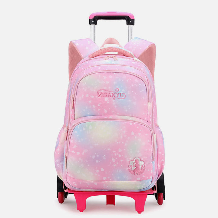 Robuster Schulrucksack aus Nylon mit Rollen, Schultasche für Kinder