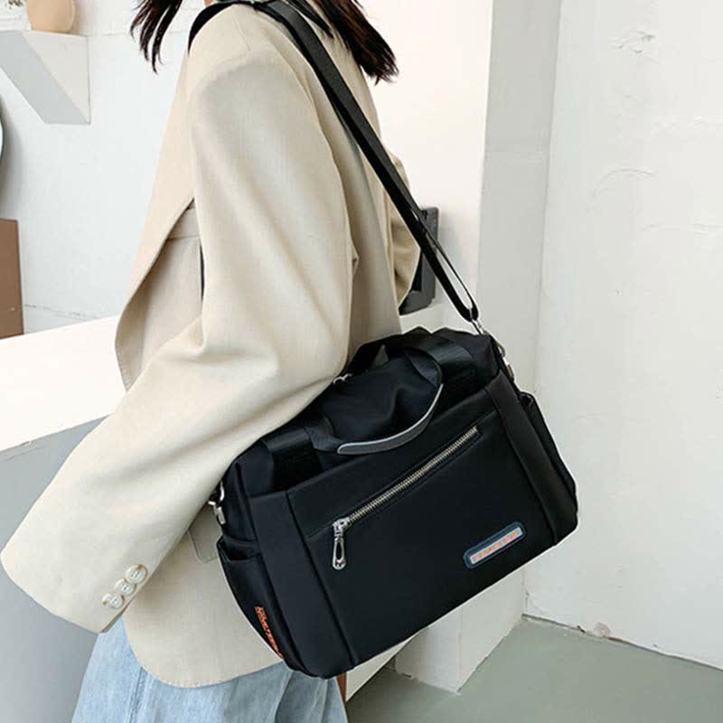 Leichte Umhängetasche für Damen, große Handtasche, Schultertasche mit Tragegriff oben