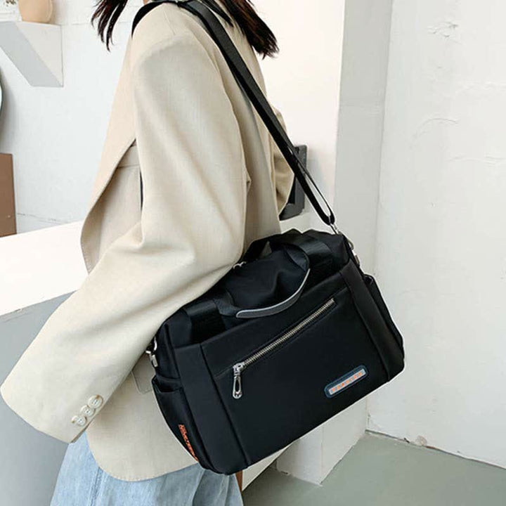 Leichte Umhängetasche für Damen, große Handtasche, Schultertasche mit Tragegriff oben