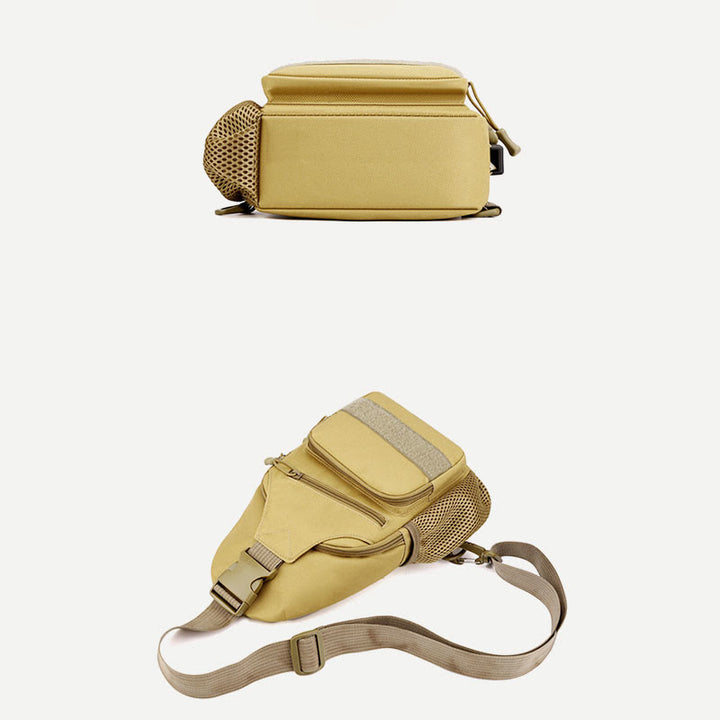 Schultertasche für Herren aus Canvas, lässig, sportlich, große Brusttasche