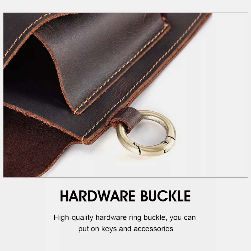 Retro Leder Telefon Holster für Männer Universal Fall Taille Tasche EDC