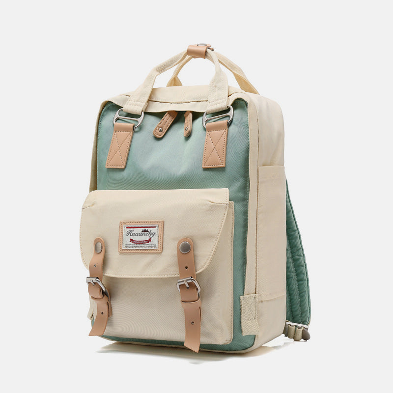 Großer Vintage-Reiserucksack mit mehreren Taschen im College-Stil