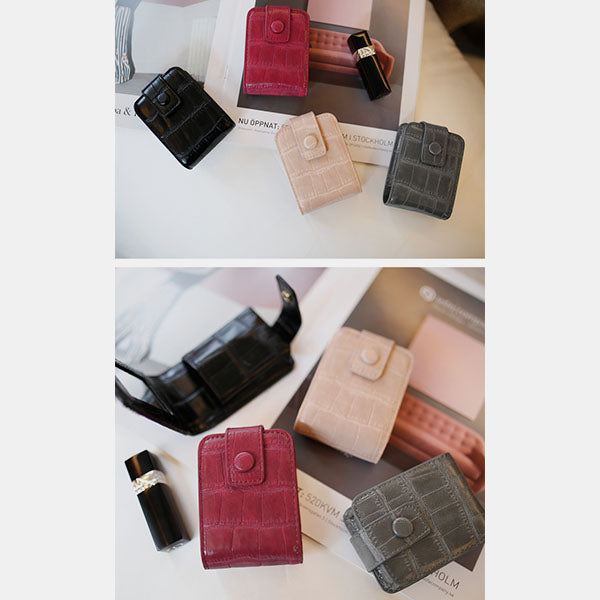 Lippenstiftetui mit Spiegel, süße tragbare Make-up-Tasche
