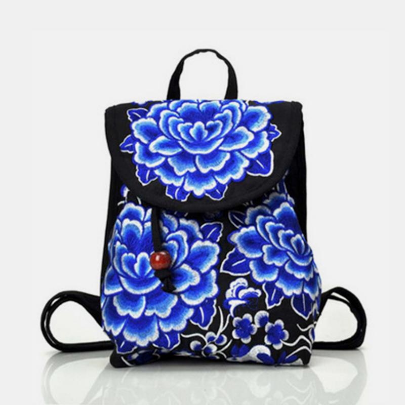 Reiserucksack mit ethnischer Vintage-Stickerei