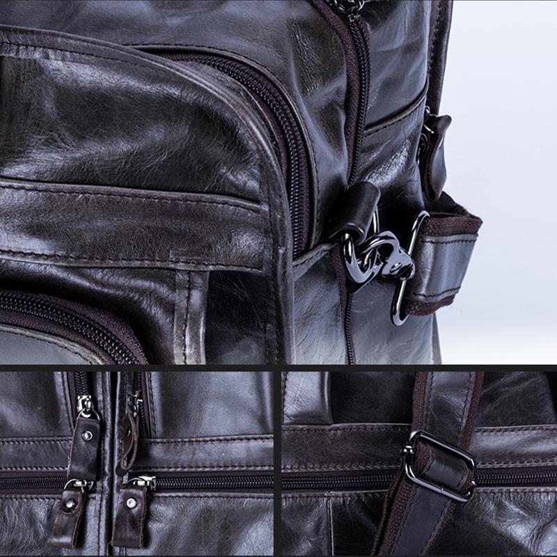 Aktentasche aus echtem Leder für Herren, 15,6 Zoll, Business-Laptoptasche mit Umhängegurt