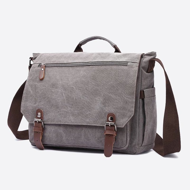 Messenger Bag für Herren, tragbar, großes Fassungsvermögen, Canvas, Business-Aktentasche