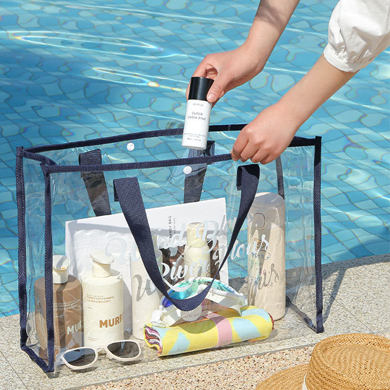 Strandtasche für Urlaubsreisen, wasserdicht, transparent, tragbar, Schwimmtasche