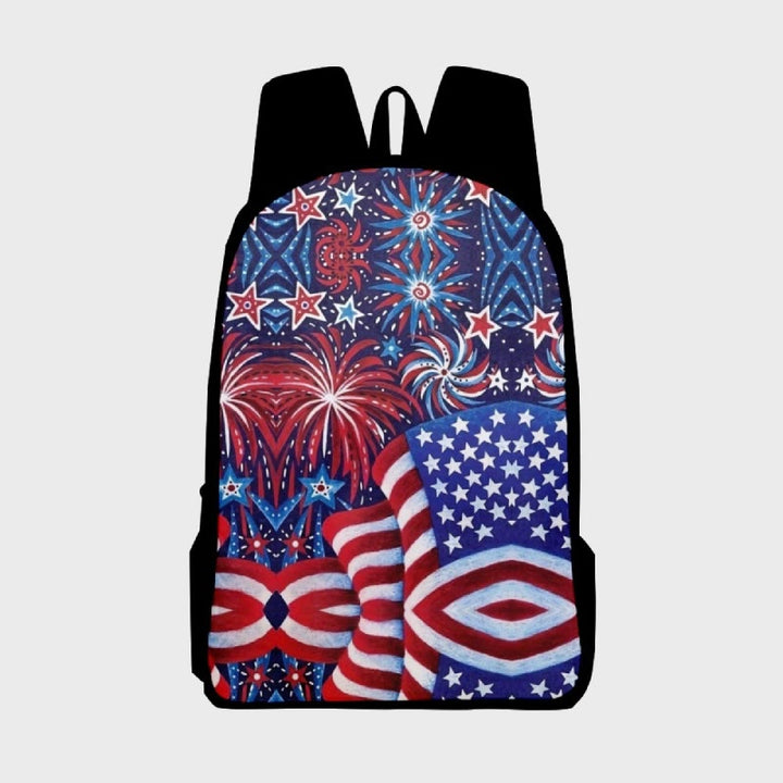 Rucksack mit amerikanischem Flaggen-Print für Teenager, Reisen, Wandern, Camping, Tagesrucksack