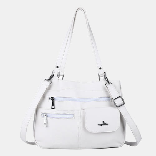 Schultertasche aus Kunstleder mit schweren Taschen und großer Kapazität