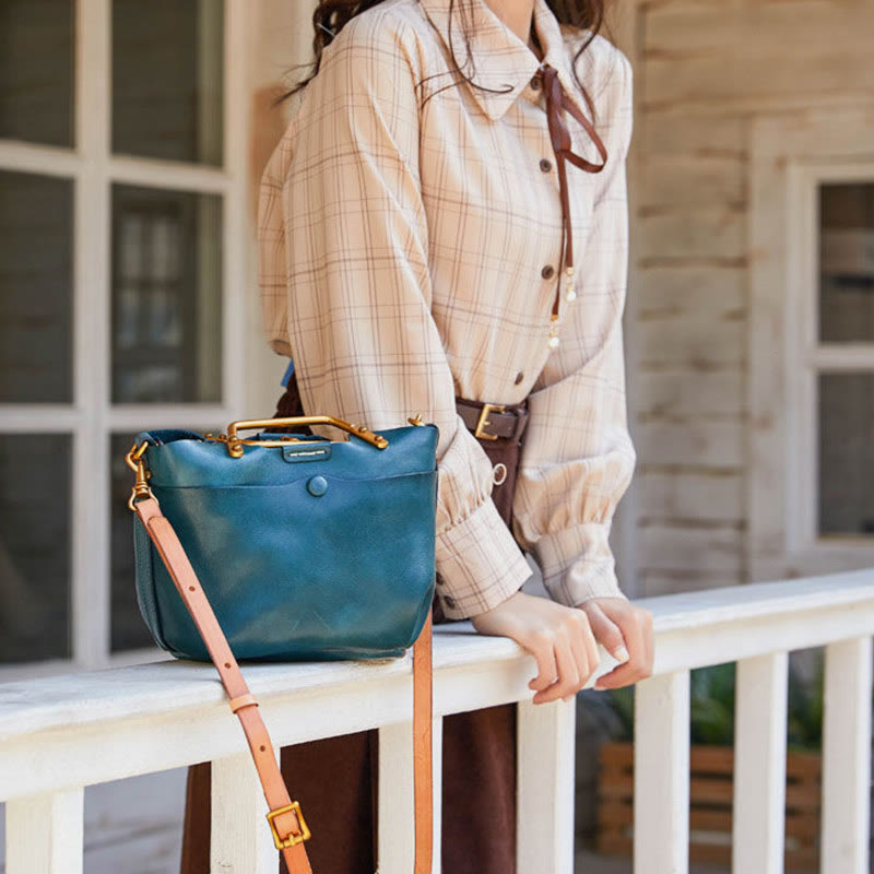 Tragetasche für Damen, elegante, Freizeit-Umhängetasche aus weichem Leder