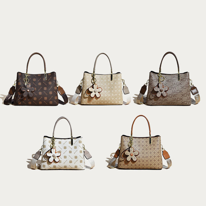 Retro Damen Henkeltasche mit ausgefallenem Muster Umhängetasche