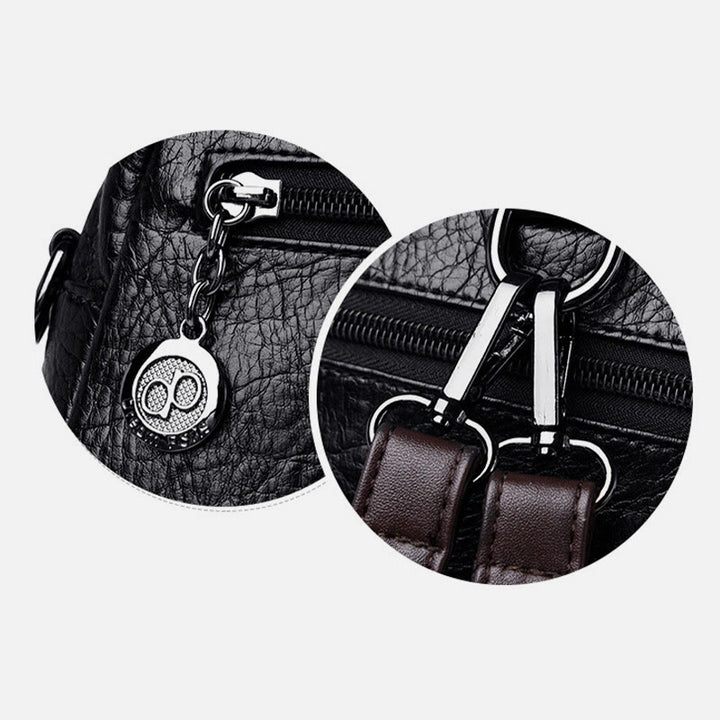 Multifunktionale, weiche Umhängetasche aus Kunstleder, umwandelbarer Rucksack - image 11