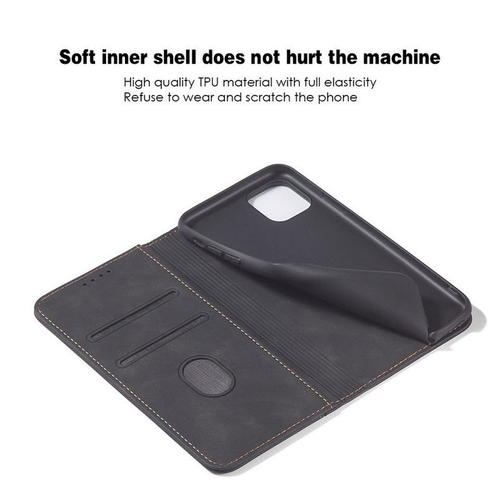 Premium PU Leder Brieftasche Hülle Kartenhalter Kompatibel mit iPhone 13 Pro Max