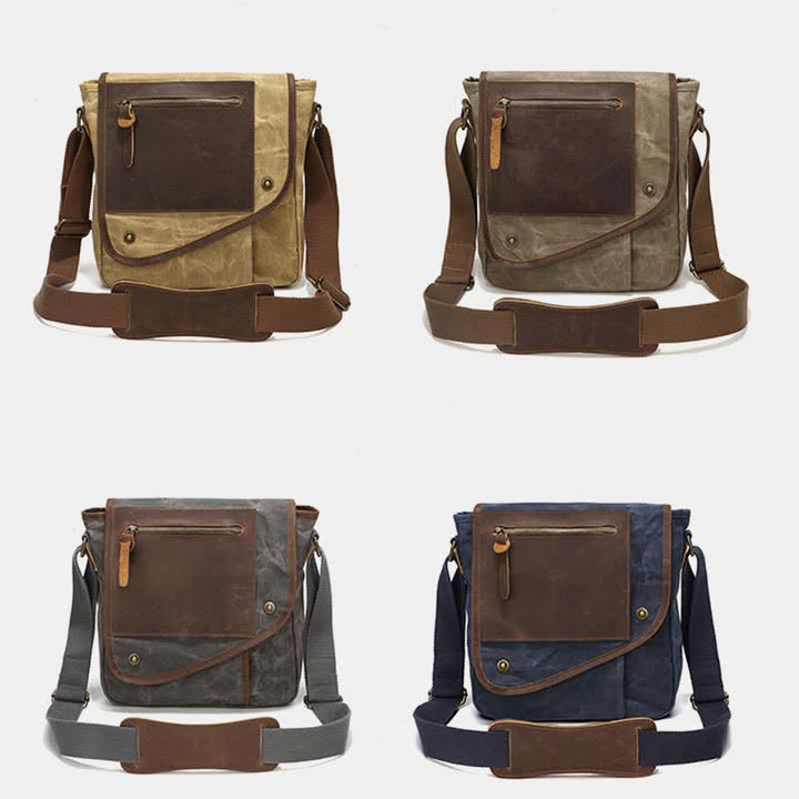 Herren Messenger Bags Canvas Umhängetasche Reise Arbeitstasche