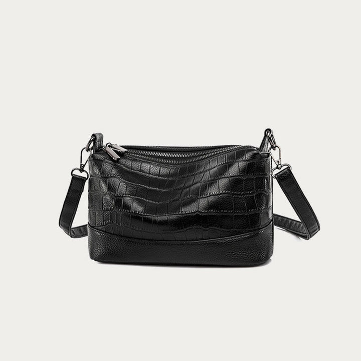 Einfache Umhängetasche für Damen mit Krokodildruck, Retro-Tagestasche