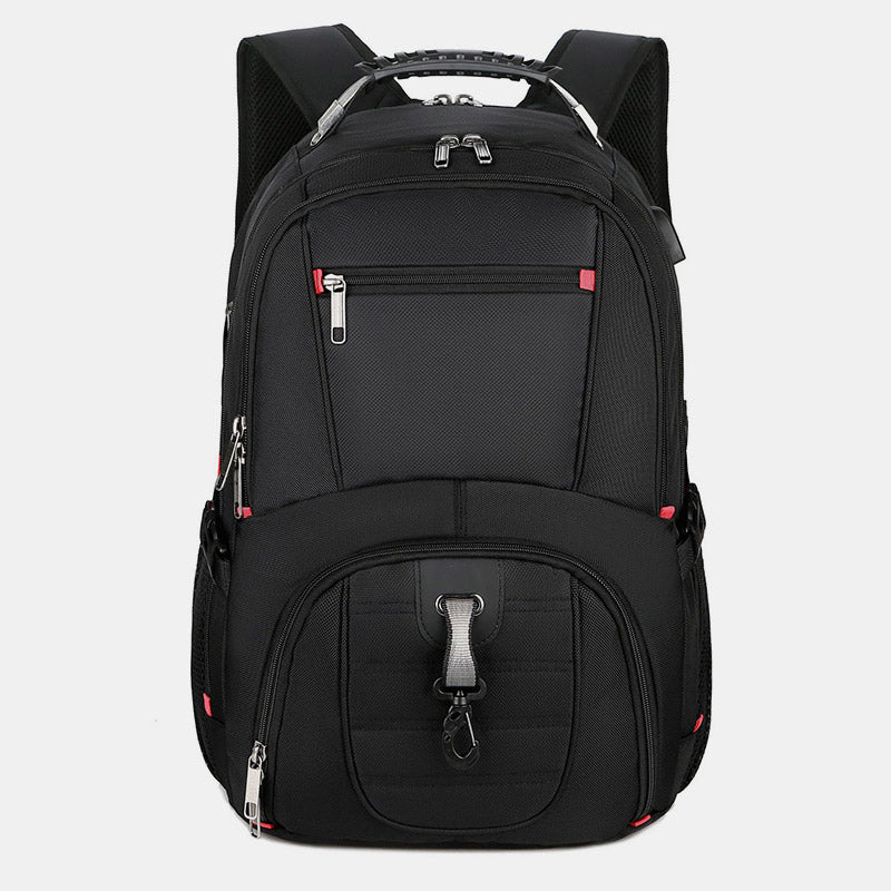 Extragroßer Business-Laptop-Rucksack mit mehreren Taschen und USB-Ladegerät