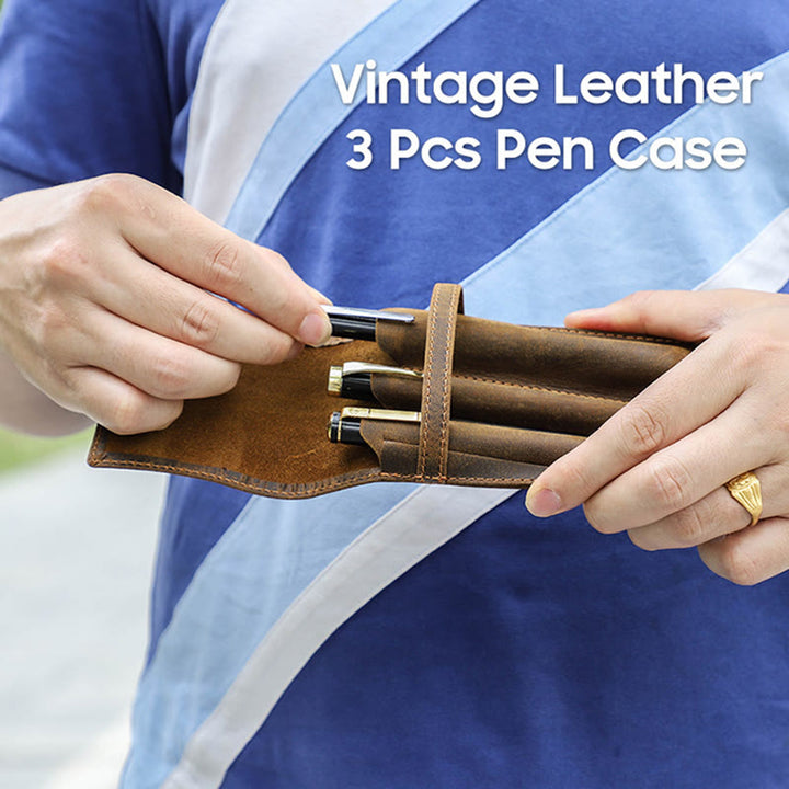 Federmäppchen fürs Geschäft, Vintage, kreatives Federmäppchen aus Leder
