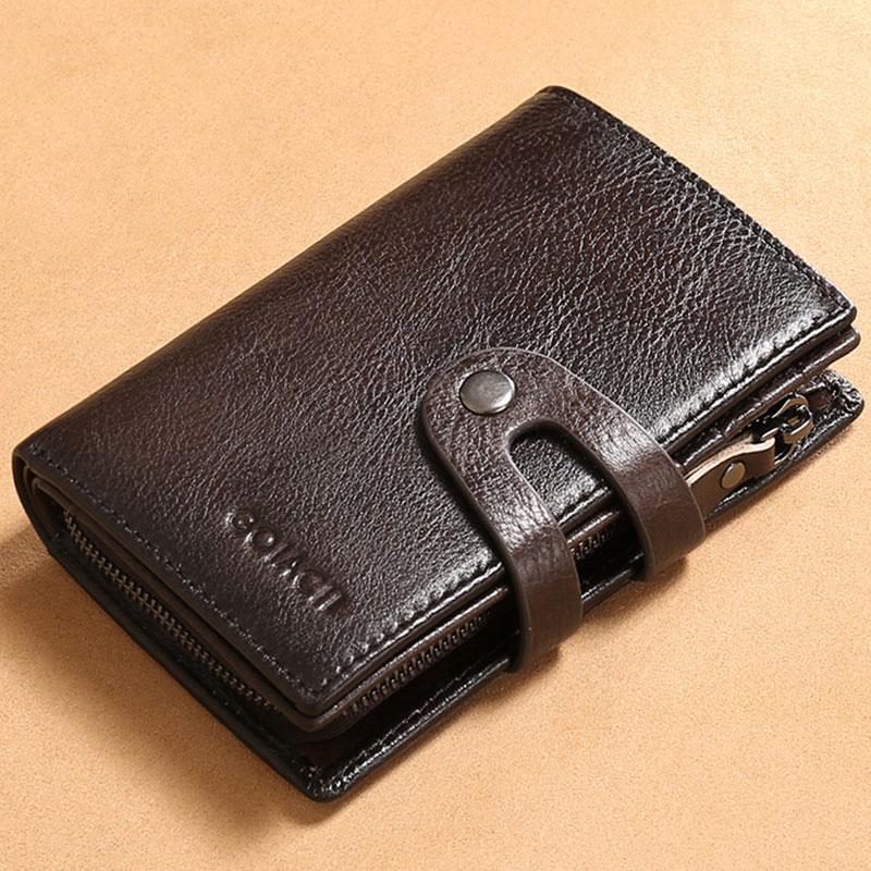 RFID Leder Retro Multifunktionale Geldbörse