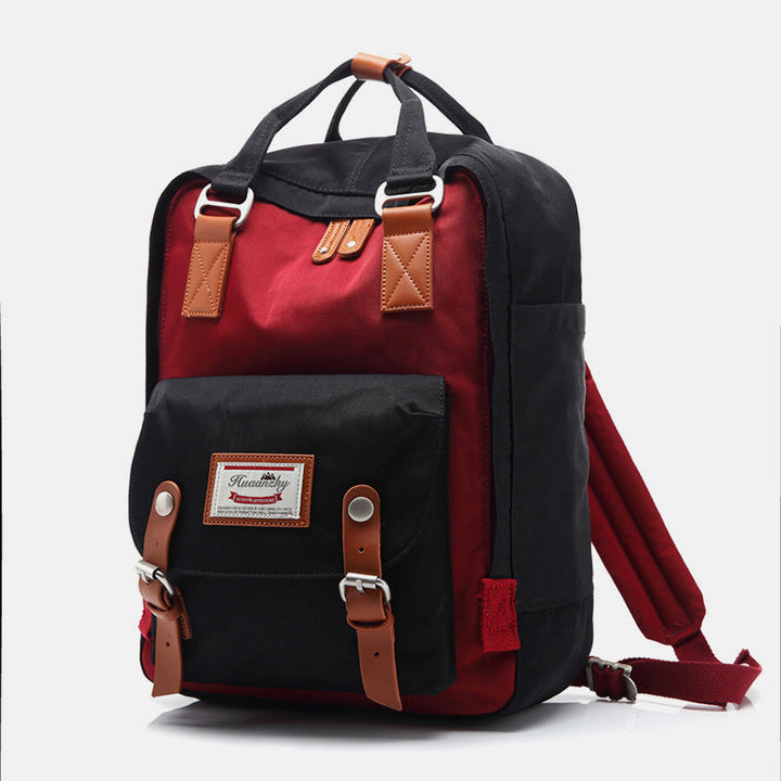 Großer Vintage-Reiserucksack mit mehreren Taschen im College-Stil