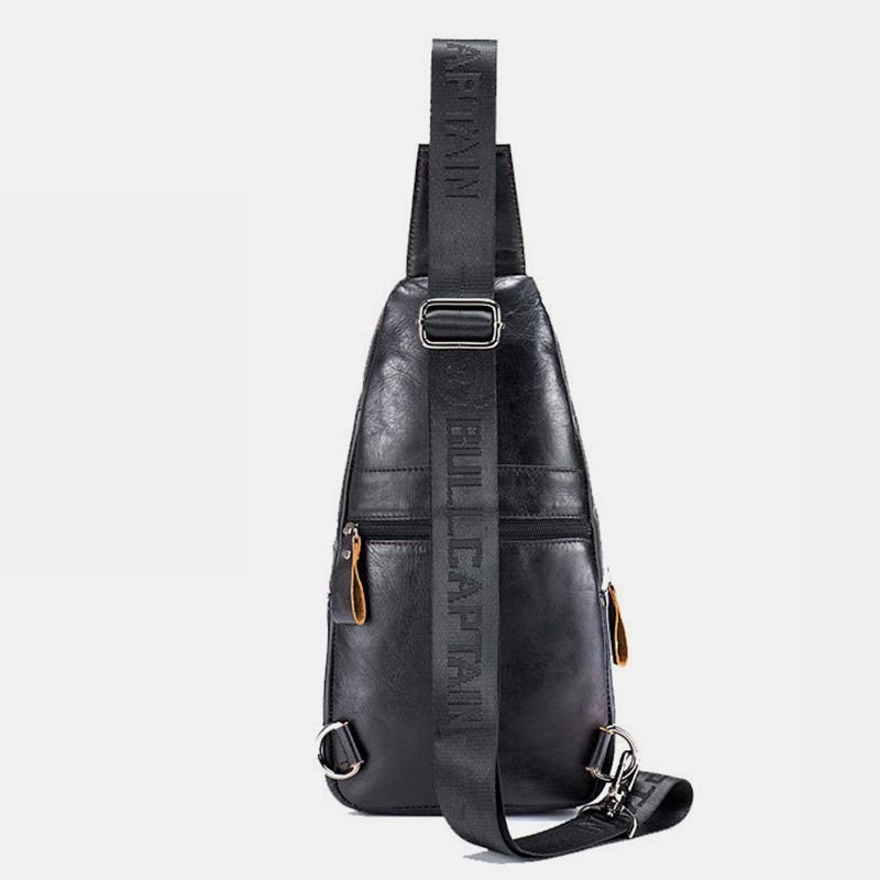 Multifunktions-Schultertasche aus echtem Leder im Vintage-Stil