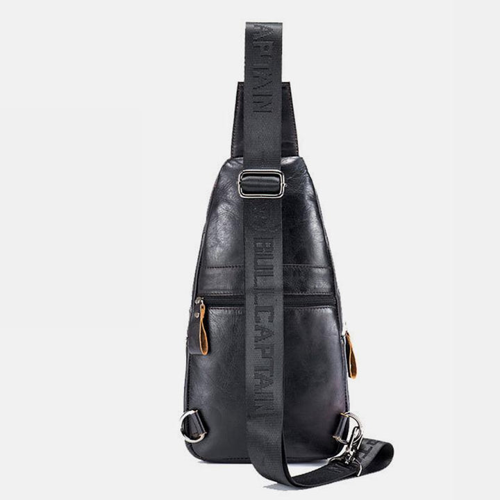 Multifunktions-Schultertasche aus echtem Leder im Vintage-Stil