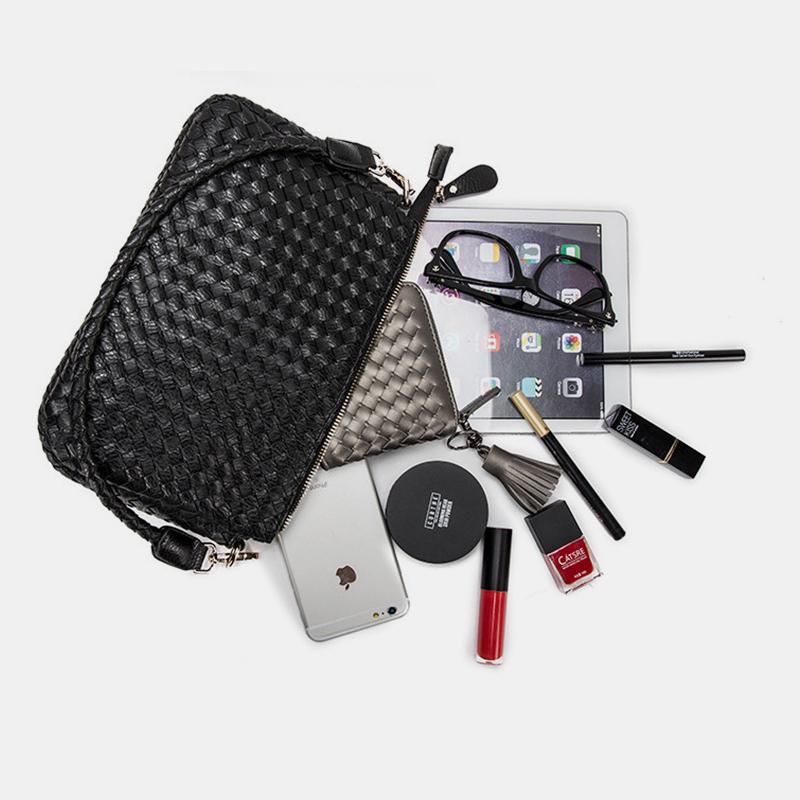 Lässige Strick-Schulterhandtasche