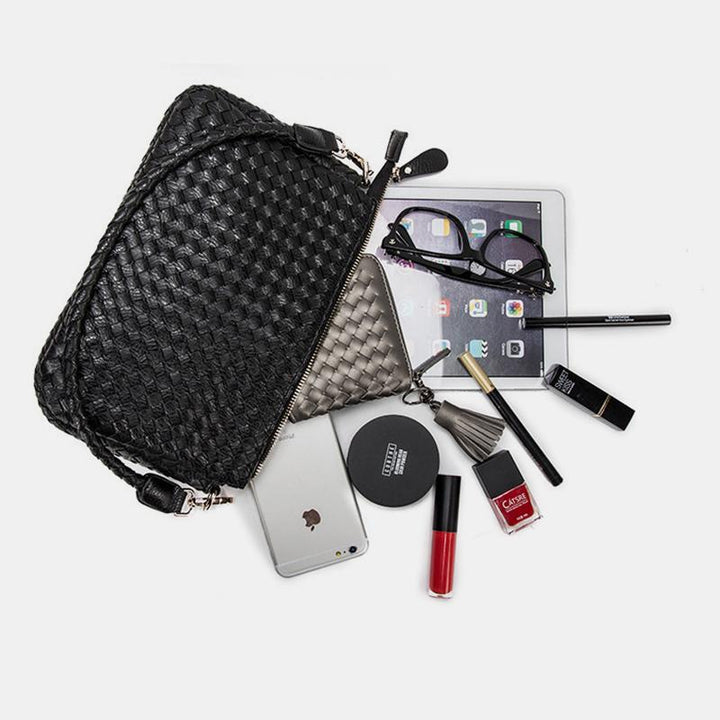 Lässige Strick-Schulterhandtasche