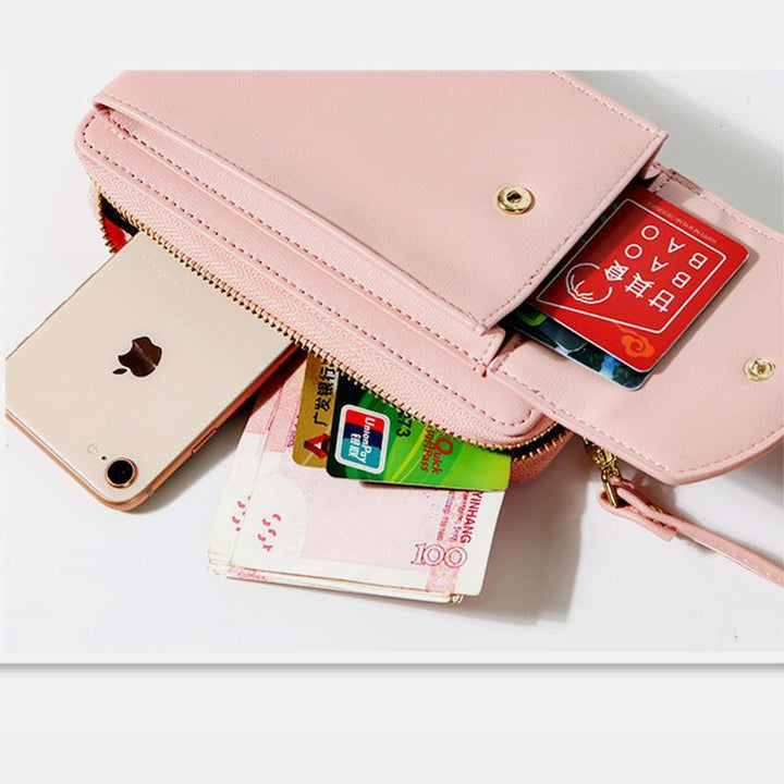 Solide Telefontasche mit mehreren Taschen und großem Fassungsvermögen