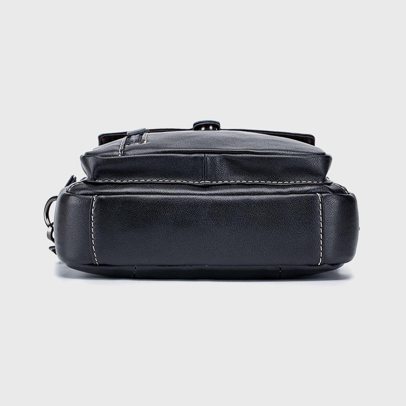 Große Kapazität Echt Leder Messenger Bag Crossbody Schulter Geldbörse Fit 9,7 in iPad