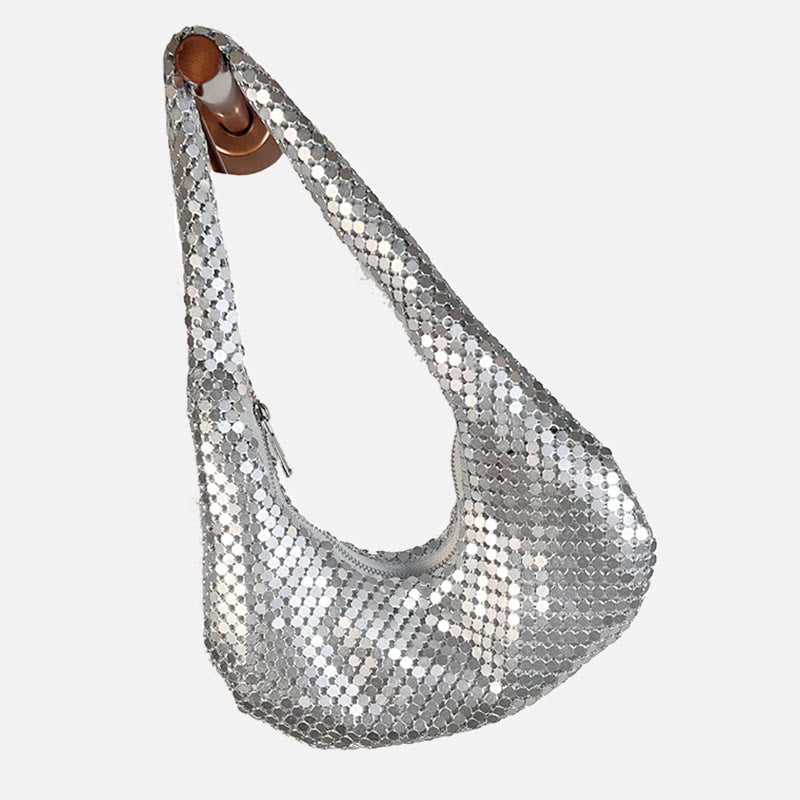 Abendtasche für Damen, Metall, glitzernd, glitzernd, Party-Geldbörse 