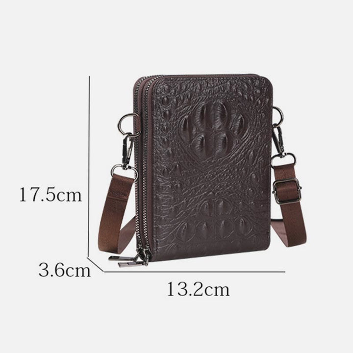 Handytasche mit abnehmbarem Riemen für Damen, Umhängetasche aus geprägtem Leder