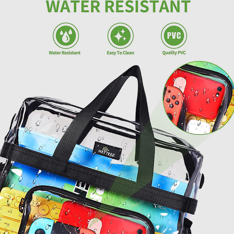 Große, wasserdichte, lässige, transparente Handtasche 