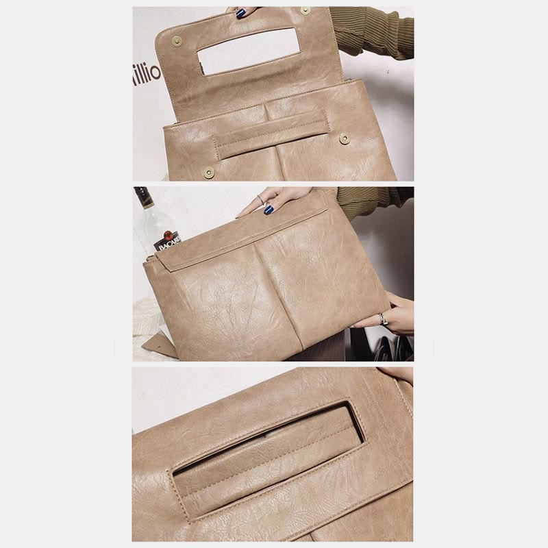 Umhängetasche aus veganem Leder für Damen, modische Handtasche mit Umhängegurt