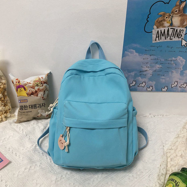 Rucksack für Damen, lässig, cool, solides Nylon, Schul-Umhängetasche