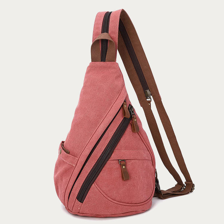 Lässiger Reise-Schulterrucksack aus Segeltuch für Damen und Herren