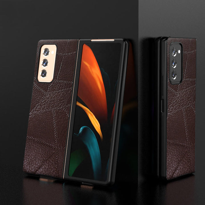 Handyhülle aus echtem Leder für Samsung, bruchfeste Schutzhülle