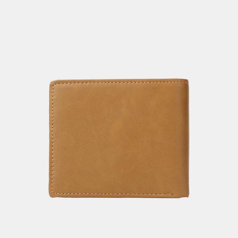 Gravierte Herren-Geldbörse, dreifach faltbar, Leder, Kartenhalter, Geschenke für Sohn und Enkel