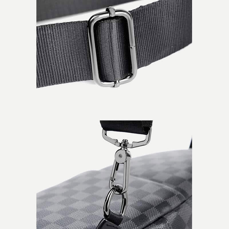 Lässiger Tagesrucksack aus Leder, Schultertasche, Brusttasche mit USB-Ladeanschluss