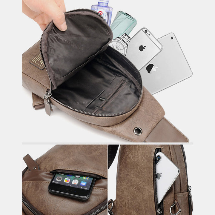 Vintage Schultertasche mit großem Fassungsvermögen
