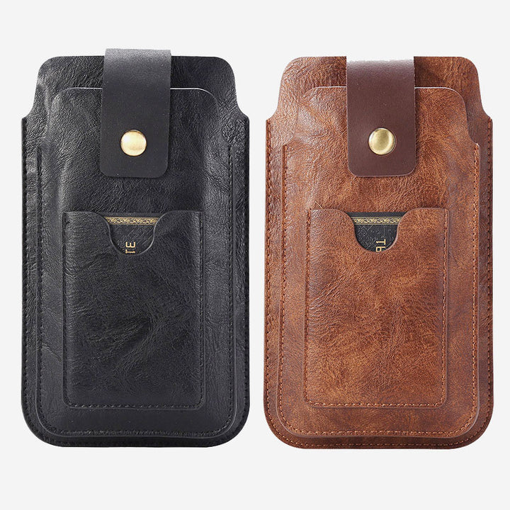 Retro Herren EDC Handytasche aus echtem Leder