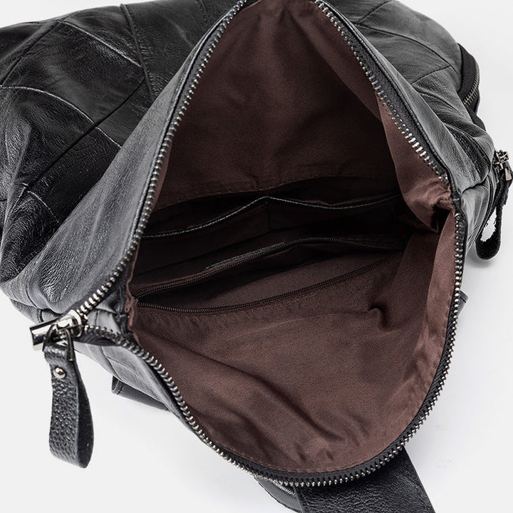 Diebstahlsicherer Vintage-Rucksack aus echtem Leder