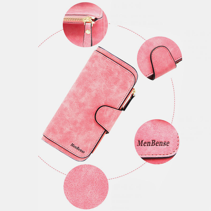 Glamouröses Retro-Portemonnaie für Damen mit mehreren Fächern