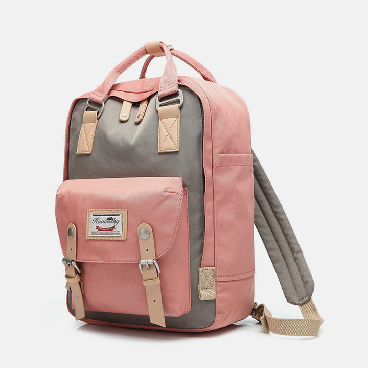 Großer Vintage-Reiserucksack mit mehreren Taschen im College-Stil